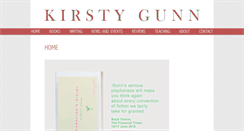 Desktop Screenshot of kirsty-gunn.com
